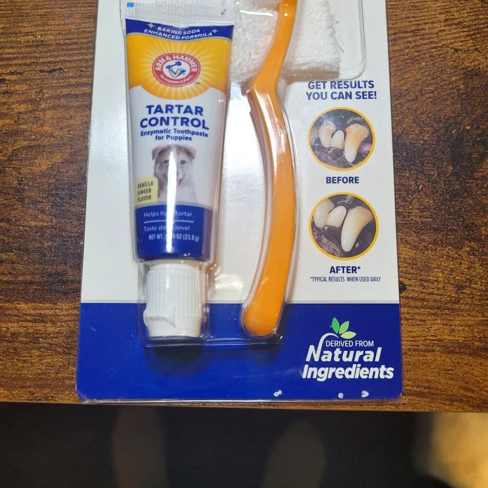 Arm & Hammer Dental Training Kit for Puppies Vanilla Ginger Flavor